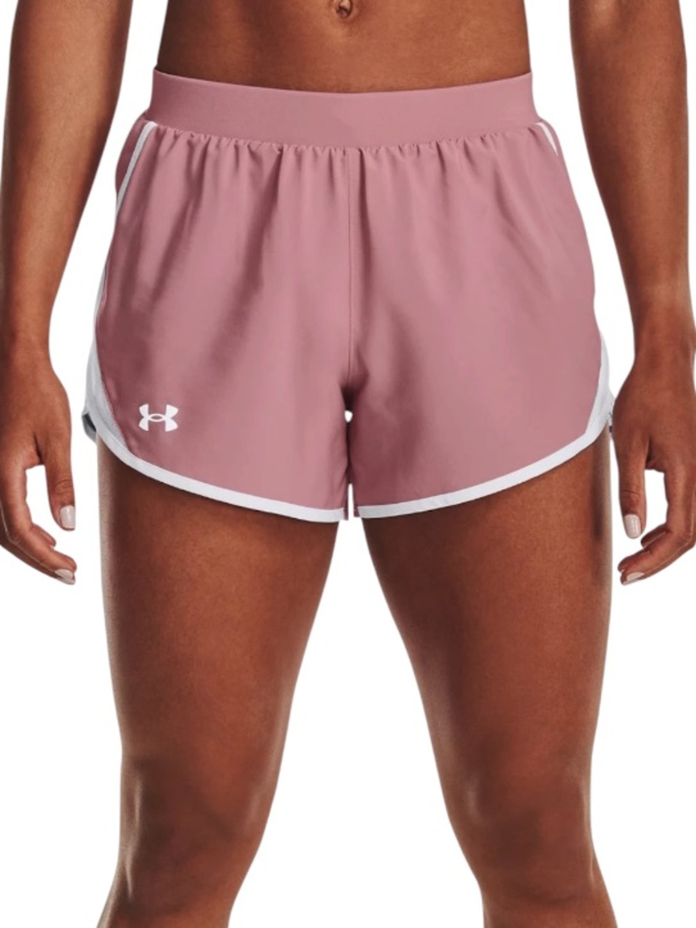 Under Armour Pink & White Fly By Athletic Shorts